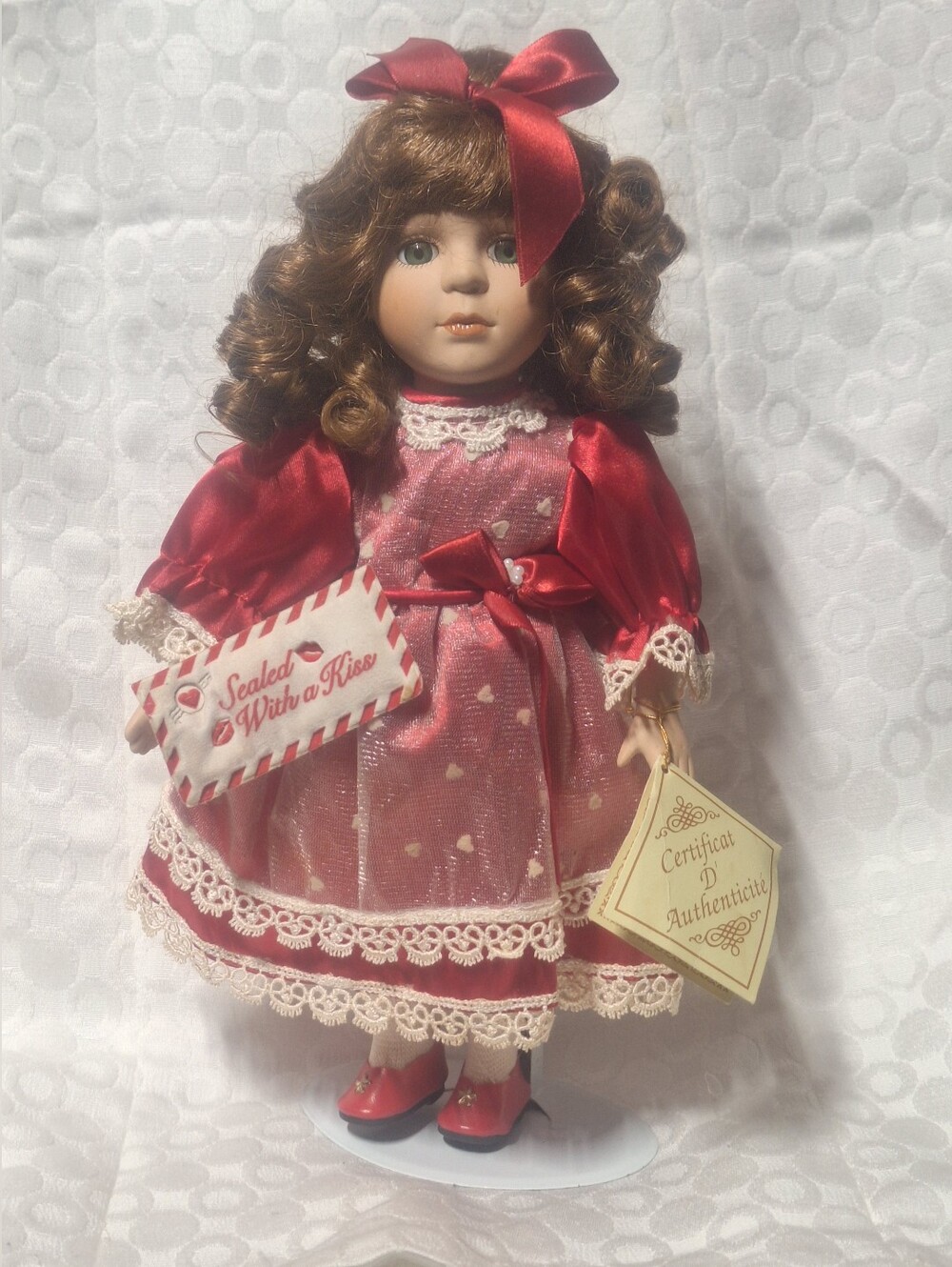 The Collectors Choice Series by Dan Dee Porcelain Girl Doll Blue Eyes COA